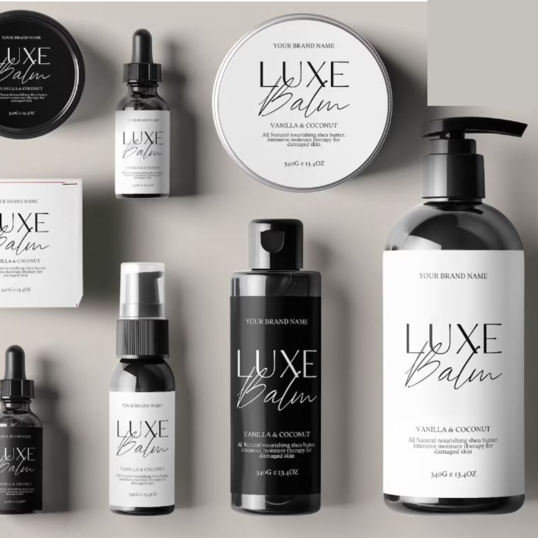 LUXE BALM SIMPLE Product Label Template - 1 Product