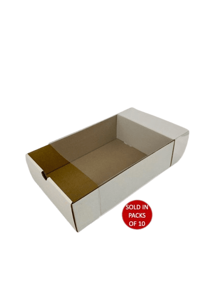 White box with clear sliding lid
